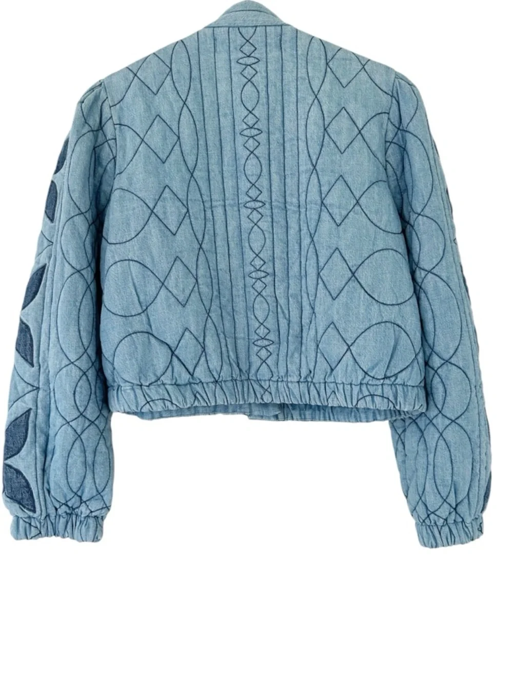 Free People • Quinn Quilted Cotton Denim Jacket - Picture 9 of 15